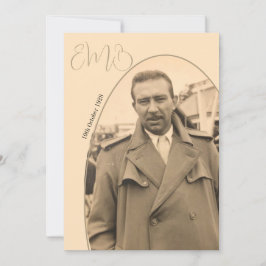 Convite 80 Birthday Monograma - Na moda de Fotografia Masc