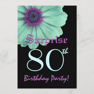 Convite 80 de Aniversário SURPREENDENTE Modelo
