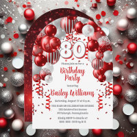 80 de Balões de Celebração Vermelha Festa de anive