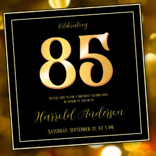 Convite 85.º aniversário celebrando o Clássico Frente de T