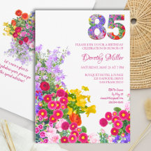 85 Anos Jardim Floral Elegante – 85º Aniversário