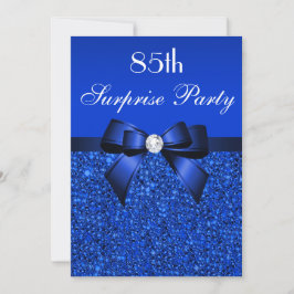 Convite 85.o partido surpresa Royal Blue Sequins and Arco
