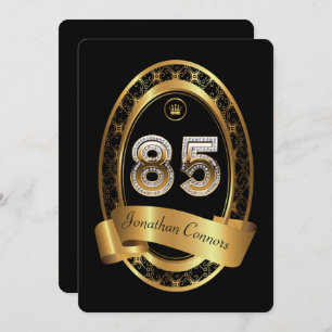 Convite 85th, homem da mulher da festa de aniversário, cor