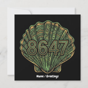 Convite 8647 Concha de Linocut Oitenta e Seis Quarenta e S