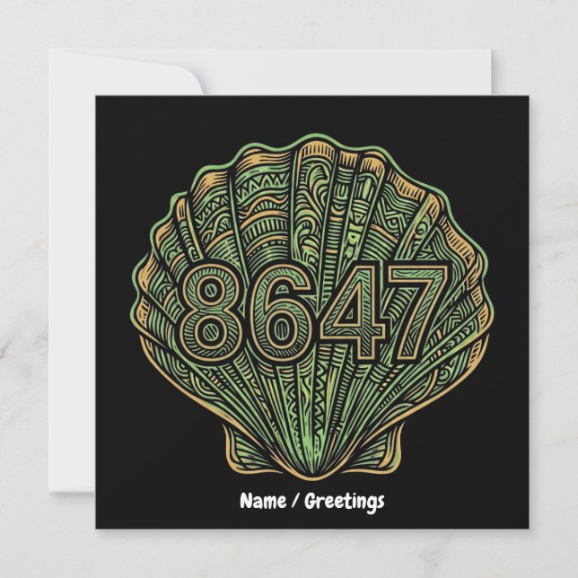 Convite 8647 Concha de Linocut Oitenta e Seis Quarenta e S (Frente)