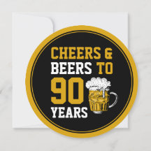 90 Aniversário Saúde e Cerveja aos 90 anos moderno