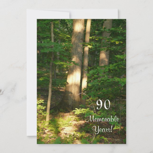 Convite 90 Anos memoráveis/Homem de Celebração de Aniversá (Frente)