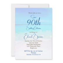 90 Birthday Blue Ocean Destino Aniversário
