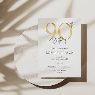 Convite 90th Birthday Invitation