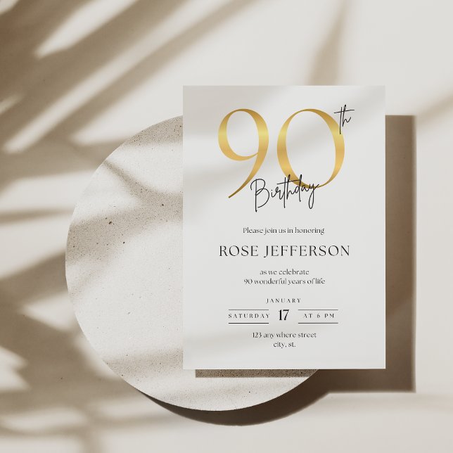 Convite 90th Birthday Invitation (Criador carregado)