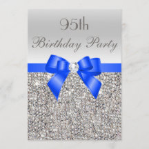 95.º aniversário Sequência Prateada Sequin Royal B