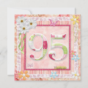 Convite 95.o estilo de remoção de festas de aniversário