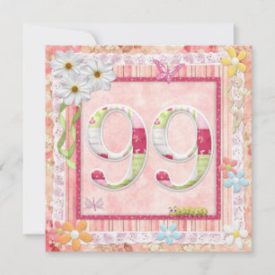 Convite 99.o estilo de remoção de festas de aniversário