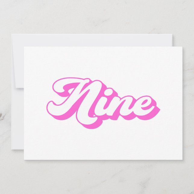 Convite 9.º aniversário da Retro Girl (Frente)