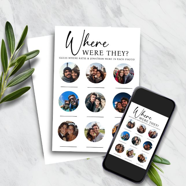 Convite 9 Fotos Onde Estavam O Jogo De Casamento De Noivad (9 Photos Where Were They Engagement Wedding Game )