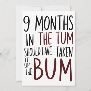 Convite 9 Meses No Tum Deveriam Ter Levado Na Bunda Engraç