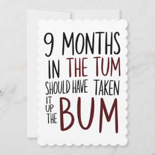 Convite 9 Meses No Tum Deviam Ter Levado No Cu Engraçado