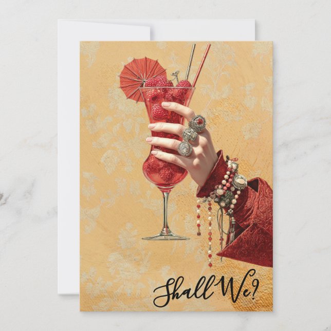 Convite *~* A101 16 Coquetel Ornamentado FOTO DESPEDIDA DE (Frente)