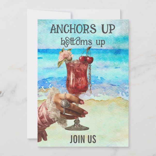 Convite *~* A101 5 Coquetel de Praia FOTO ENSAIO DE NOIVA (Frente)