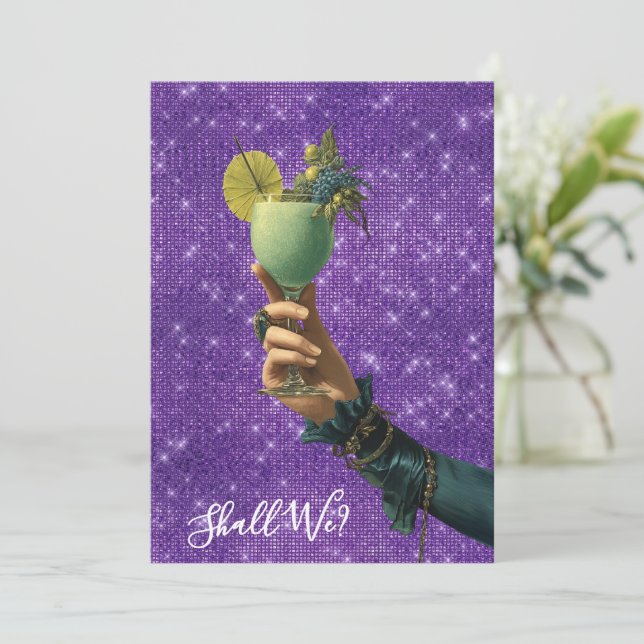 Convite *~* A101 Ornamentado 2 Coquetel BACHELORETTE I (Em pé/Frente)