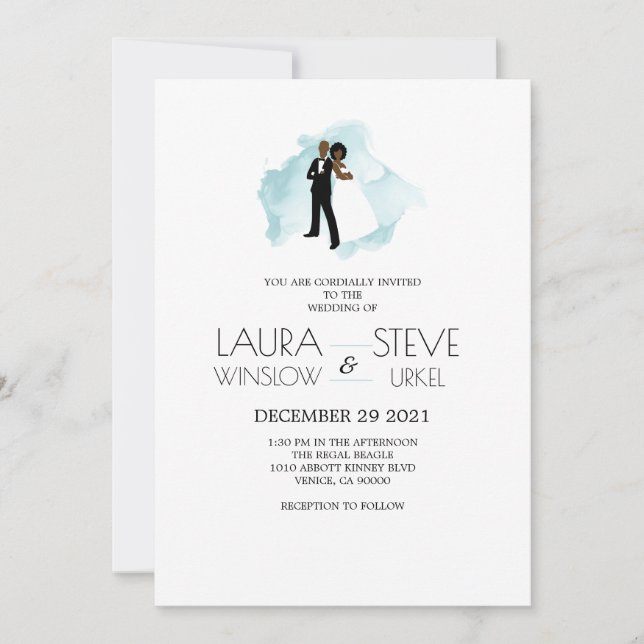 Convite à abertura de aquarela africana-americana (Frente)