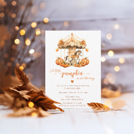 Convite A abóbora Carousel está no caminho do chá de frald