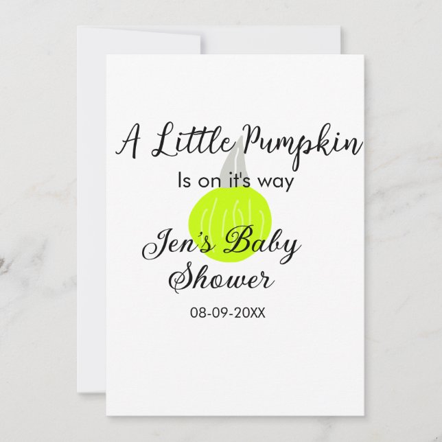 Convite A abóbora de neon verde está a caminho (Frente)