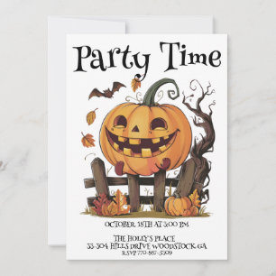 Convite à Abóbora Festiva do Halloween
