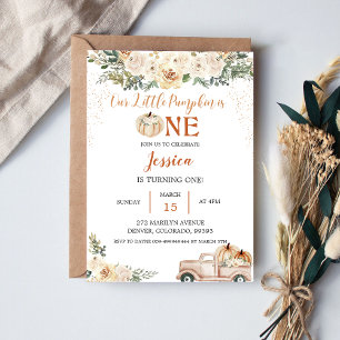 Convite A Abóbora Primeiro Aniversário O Nosso Pequeno Abó