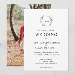 Convite A aguarela botânica sae do casamento da foto do