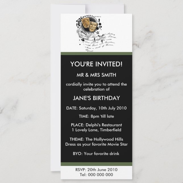 Convite A alquimia da actuação (Frente)