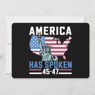Convite A América Falou 45 47 Presidente Trump Vintage