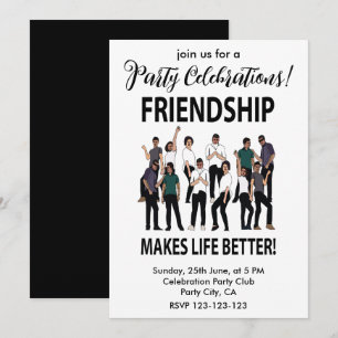 Convite A Amizade Torna a Vida Melhor Festa da Amizade