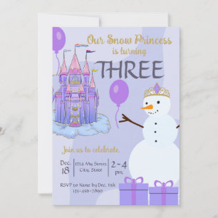 Convite à Aniversário da Princesa de Neve