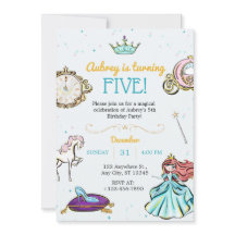 Convite à Aniversário da Princesa Magia Fairytale