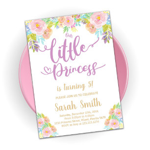 Convite à Aniversário da Princesa Roxa