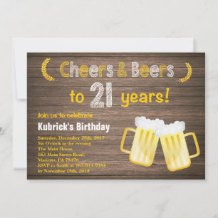 Convite à aniversário de 21 anos de Cervejas e C