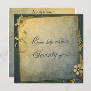 Convite à Aniversário do 70 antigo