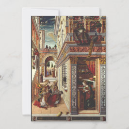 Convite A Anunciação Carlo Crivelli Arte Renascentista