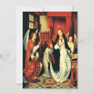 Convite A Anunciação da Virgem Maria por Hans Memling