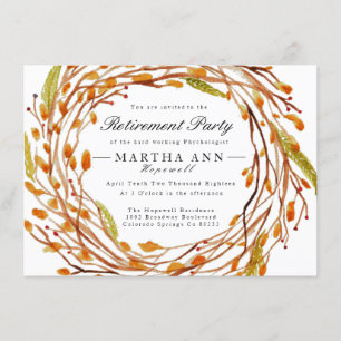 Convite A aposentadoria da aguarela do ninho   da queda