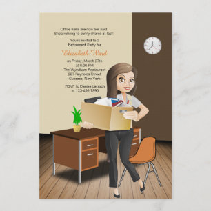 Convite A aposentadoria fêmea do empregado do