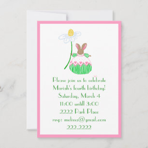 Convite à apresentação da Fifi Bunny