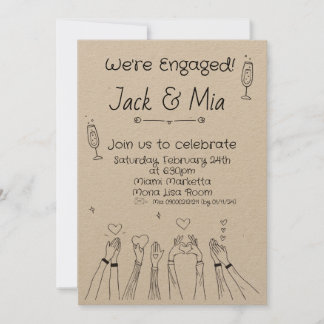 Convite à apresentação de bolhas desenhadas à mão