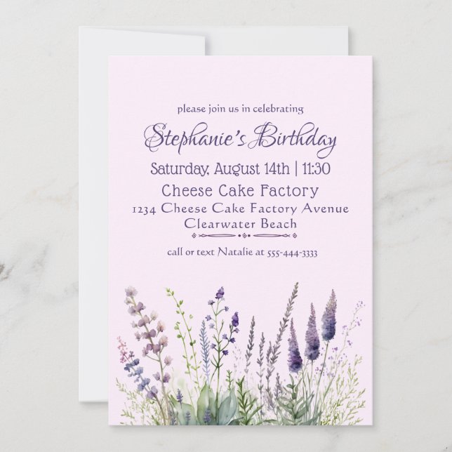 Convite à apresentação de calções de aniversário f (Frente)