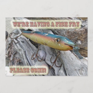 Convite à apresentação de fritas para peixes no