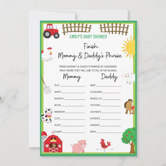 Convite à Apresentação do Tamanho do Jogo dos Anim (Frente)