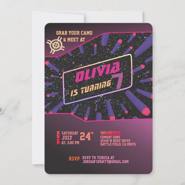 Convite à Arma Dart (Frente)