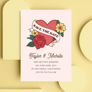 Convite à Arte de Tatuagem de Grande Rosa