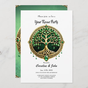 Convite A árvore da vida com nós Celtas.